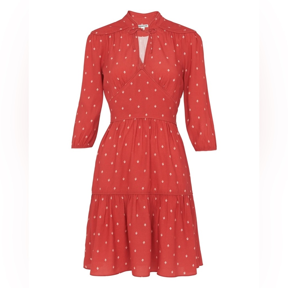 Whistles Brick Red Print Dress - Maggie Fleur De Lis